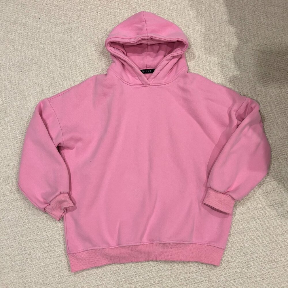 pink hoodie